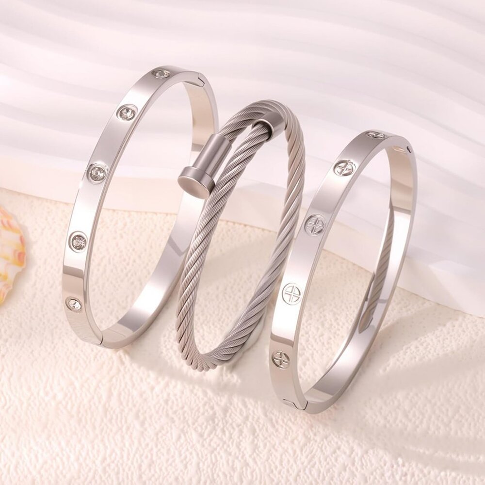 Fashionable Gold Stackable Bangles - Hypoallergen… - image 6